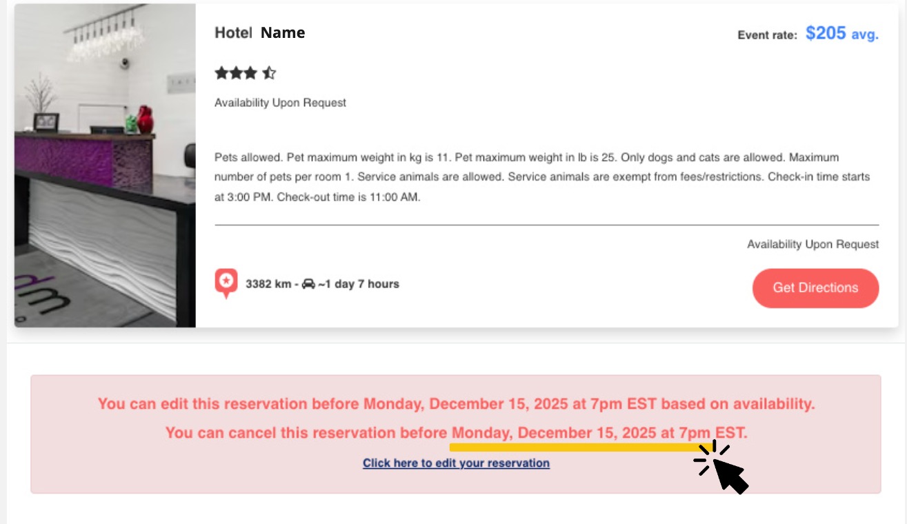 Cancel Hotel Reservation Prep Hoops Next